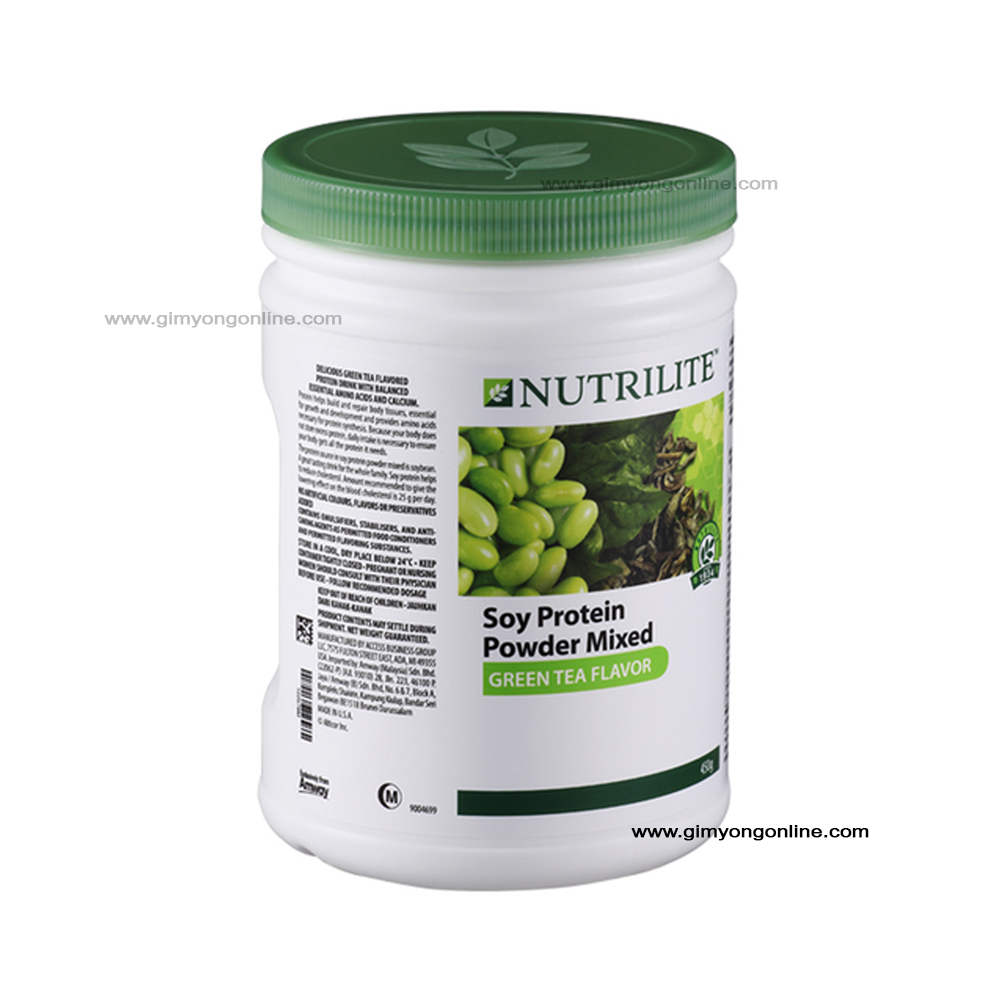 Nutrilite Soy Protein Drink Green tea Mix Flavor 450g. ชาเขียว ส่งฟรี!!!