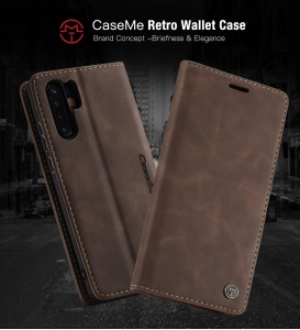Case Huawei P30 Pro / Pre-Order * CASEME 013 Series Retro PU Leather Wallet Case มือถือพร้อมขาตั้ง *