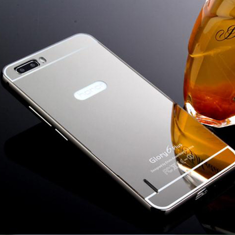 Case Huawei Honor 6 Plus / Pre-order * Bumpers 2in1 แกร่งกันชนโลหะ + พลาสติกแผ่นหลังเงาเหมือนกระจก *