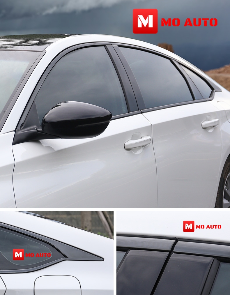 ขอบหน้าต่างสแตนเลท ดำเงา คาร์บอน ACCORD G10