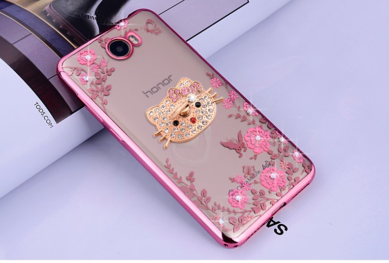 Case Huawei Y5ii / Pre-order * เคสหรูหราเทคนิคการชุบทอง TPU ซิลิโคนอ่อนนุ่ม + แหวน *