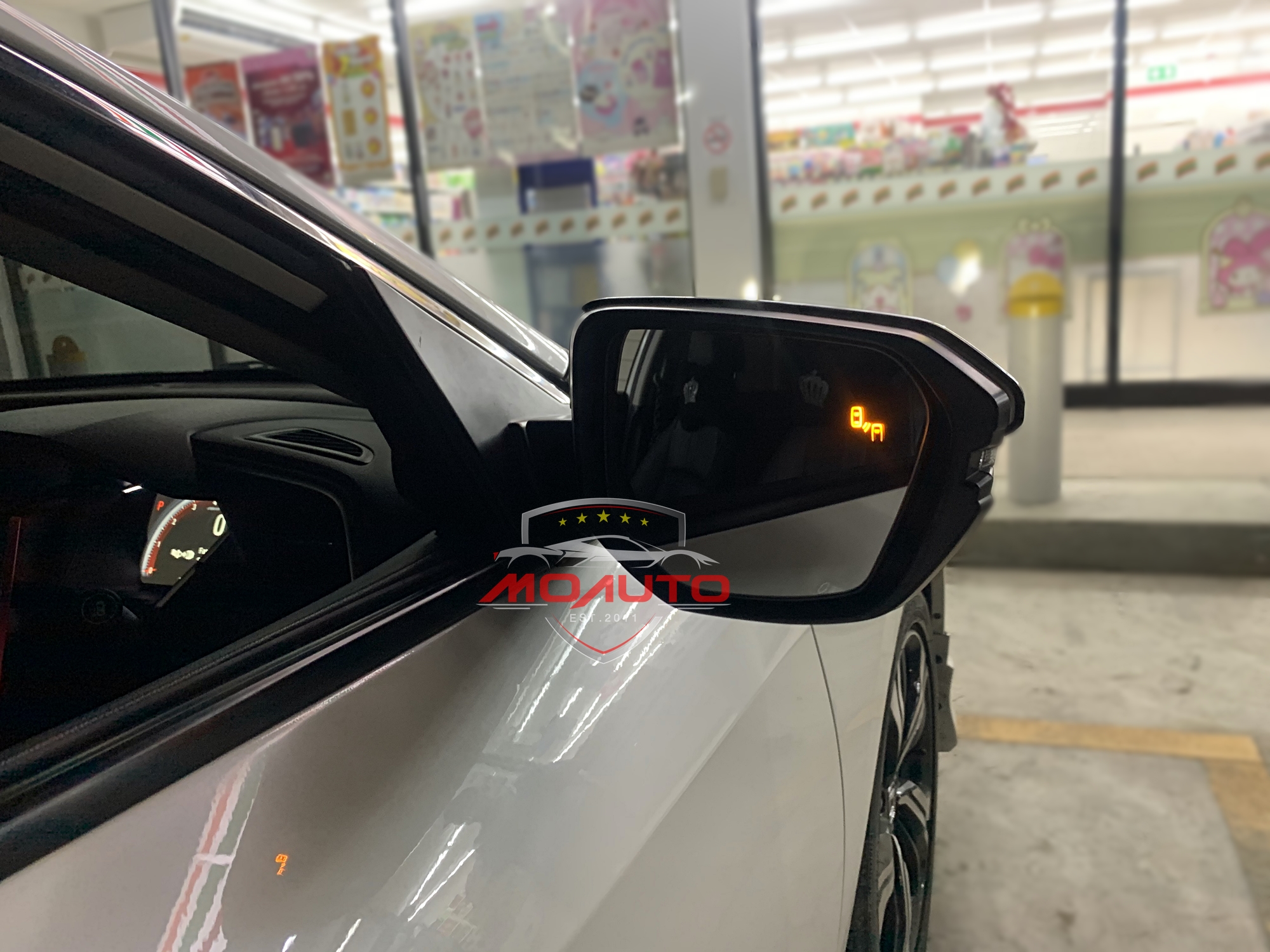 ชุดกระจกช่วยเตือนมุมอับสายตา V1 (Blind Spot Monitor) CIVIC FC / FK