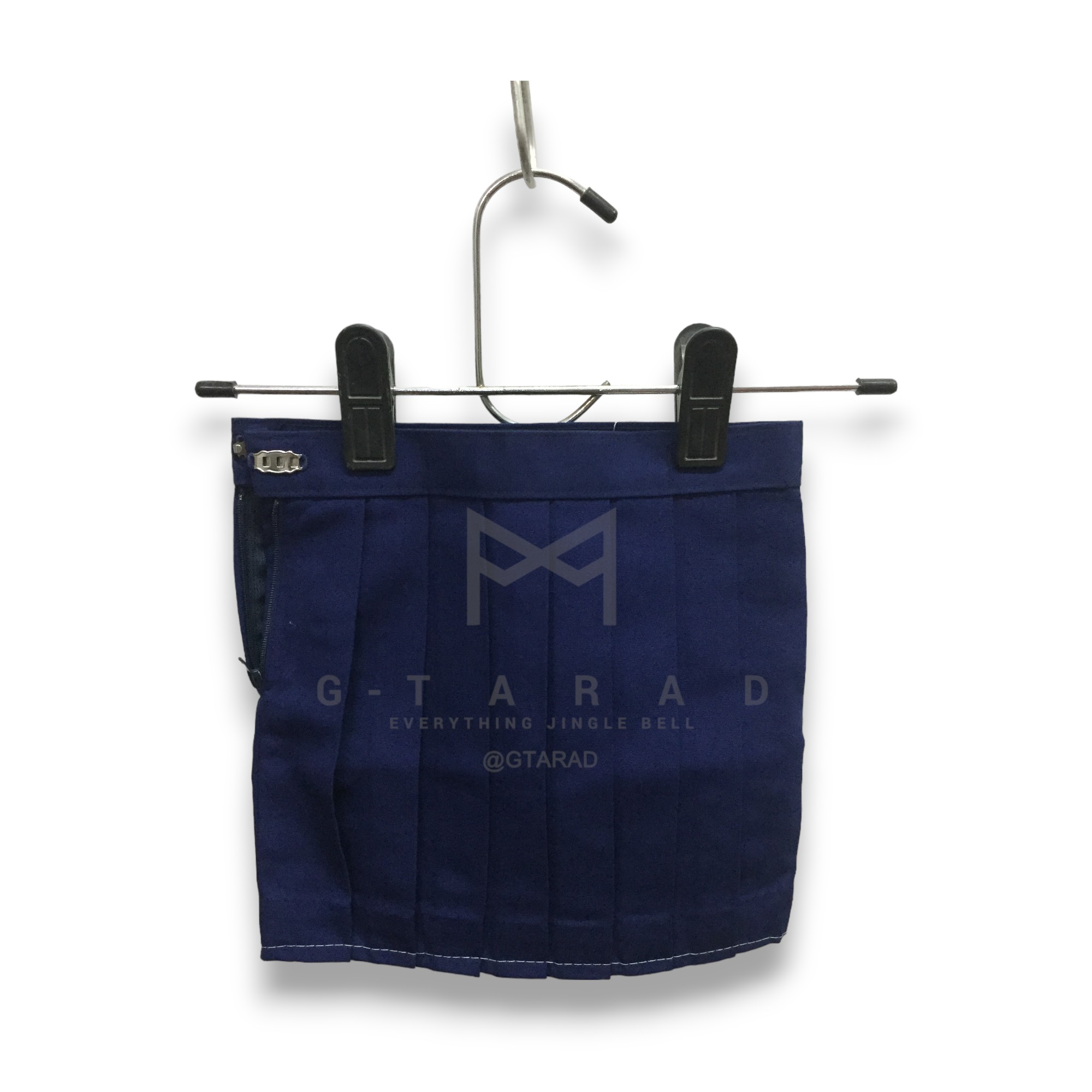 กระโปรงนักเรียนอนุบาล จีบรอบ สีกรมอ่อน เอว 21, 33