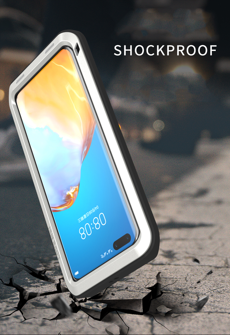 Case Huawei P40 Pro / Pre-order * LOVE MEI เคสซิลิโคนกันกระแทก + โลหะ คุณภาพสูงนี้มีฟังก์ชั่นกันน้ำกันกระแทกและกันฝุ่น *