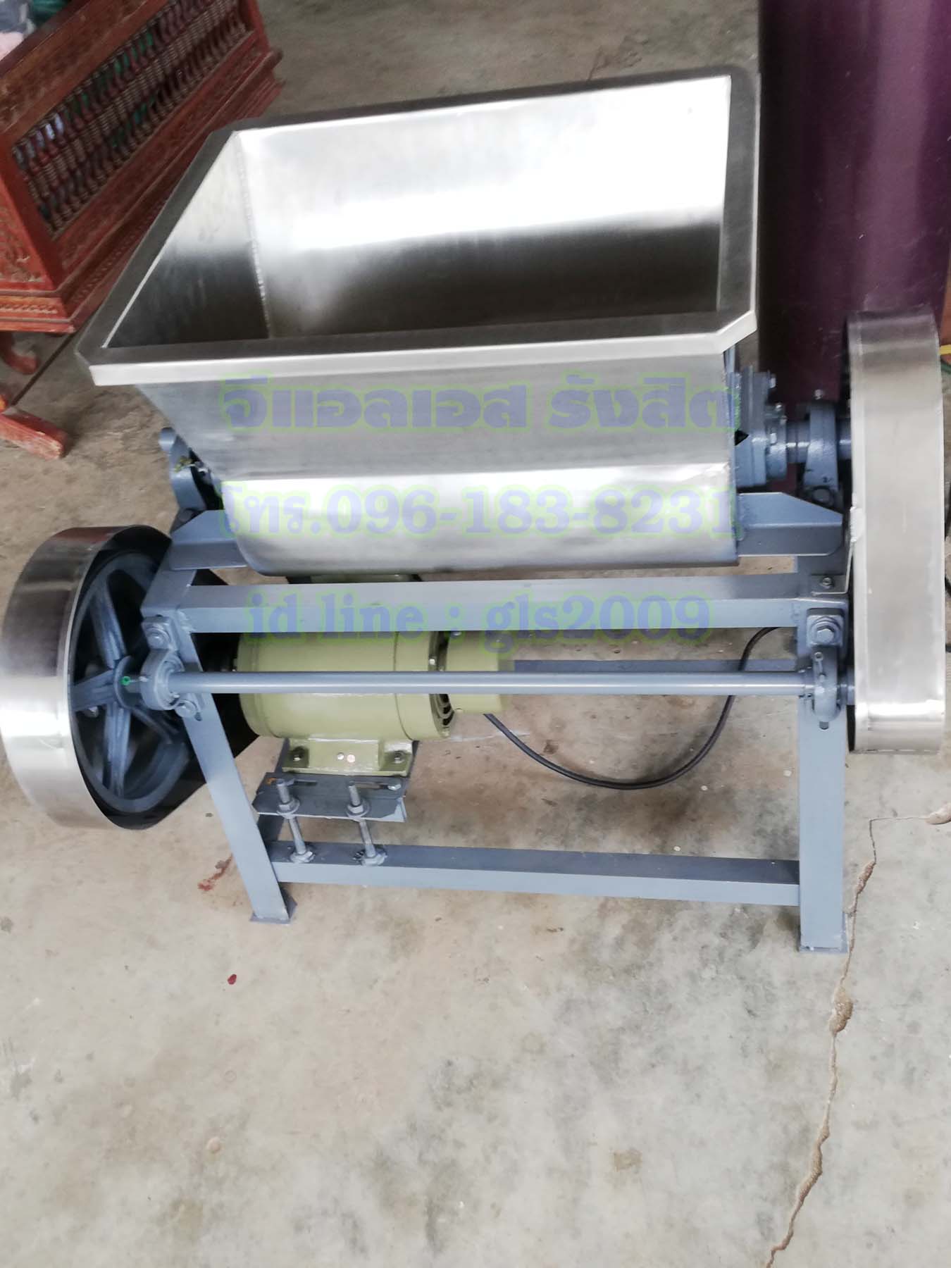 เครื่องนวดแป้งขนมจีนถังสแตนเลสอ๊าคก้อนแขนสแตนเลส