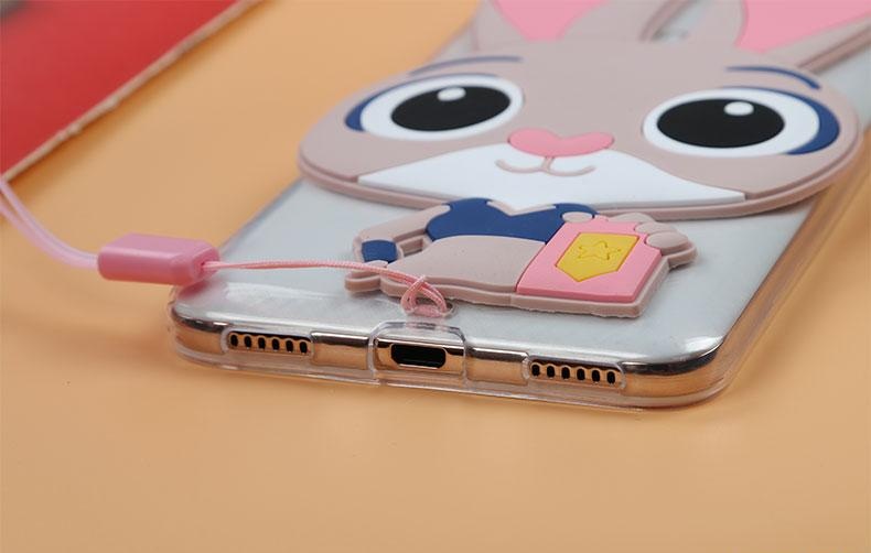 Case Huawei Y6ii / Pre-order * การ์ตูน3D จูดี้เคสกระต่ายซิลิโคน พร้อมสายคล้องคอ *