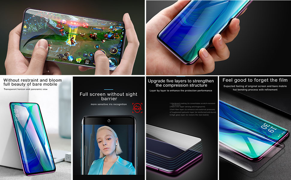 กระจกนิรภัย OPPO Reno 10x Zoom / พรีออเดอร์ * IMAK Pro+ Full ผิวโอเลฟิบิกได้อย่างมีประสิทธิภาพป้องกันคราบน้ำมันความรู้สึกสัมผัสที่ราบรื่น *