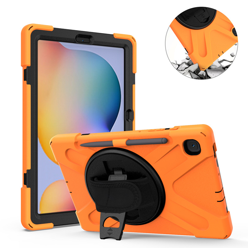 Case Samsung Galaxy Tab S6 Lite / Pre-Order * X-Shape PC + TPU พร้อมสายคล้องมือ [ขาตั้งแบบหมุน 360 องศา] *