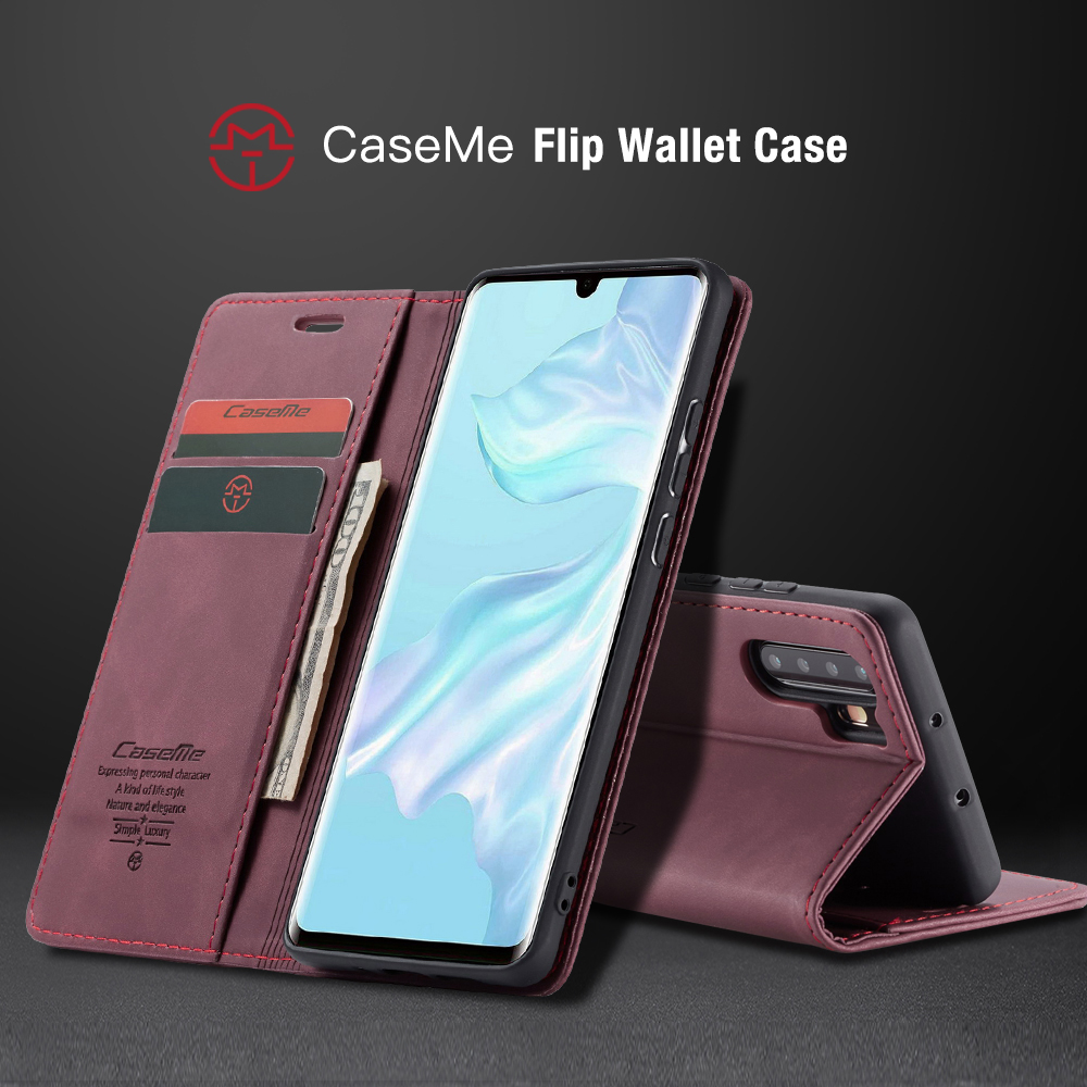 Case Huawei P30 Pro / Pre-Order * CASEME 013 Series Retro PU Leather Wallet Case มือถือพร้อมขาตั้ง *