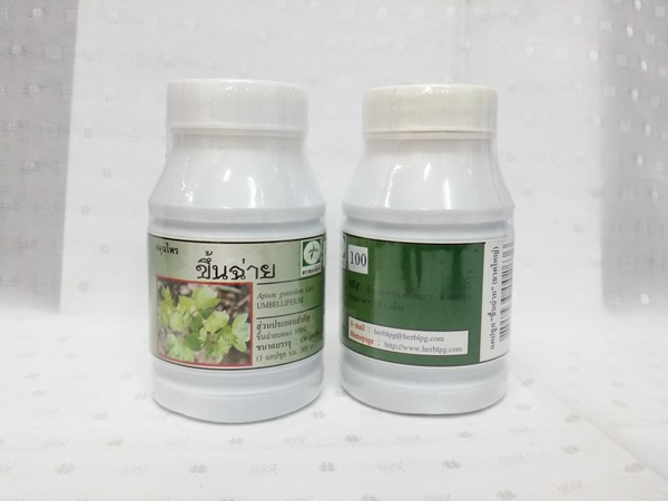 แคปซูลสมุนไพร "ขึ้นฉ่าย" บรรจุขวดๆ ละ 100 แคปซูล