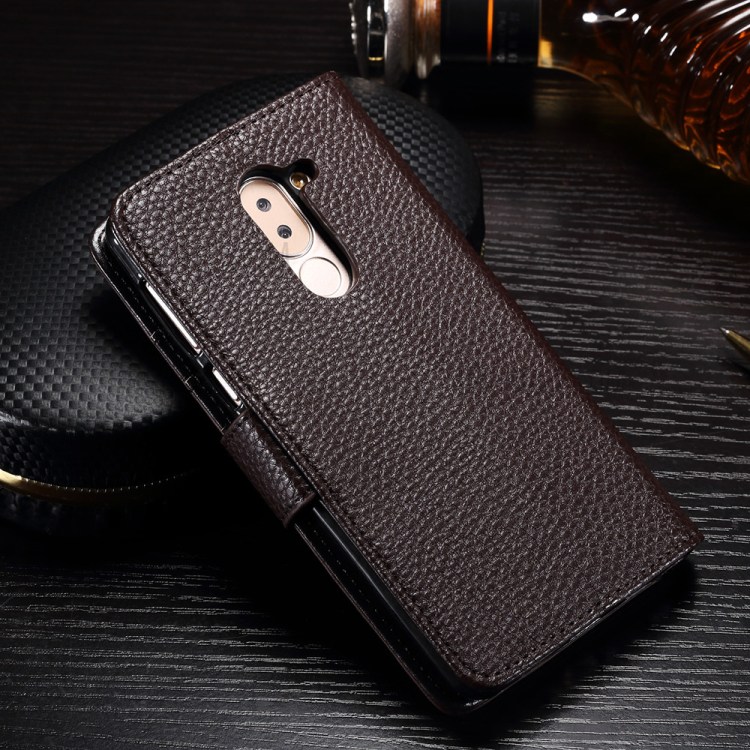 Case Huawei GR5 2017/ Pre-orde * เคสผิวลิ้นจี่ สไตล์พลิก Folio กับเข็มกลัดแม่เหล็ก *