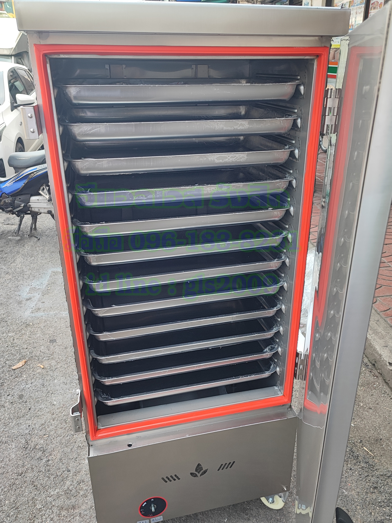 ตู้หุงข้าวไอน้ำ12ถาดใช้แก๊ส