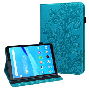 Case Lenovo Tab M10 FHD Plus # Pre-Order * เคสกระเป๋าสตางค์หนังขาตั้งแท็บเล็ตที่มีการพิมพ์ลายดอกไม้ *