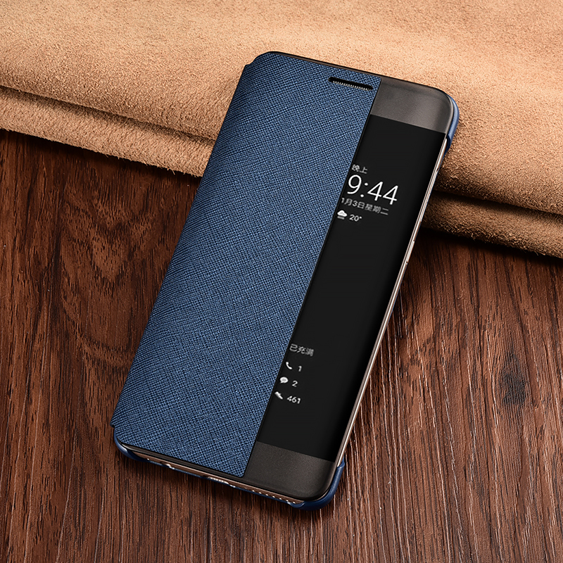 Case Huawei Mate 9 Pro / Pre-order * XOOMZ สมาร์ท หนังPU กากบาท handcrafted และสไตล์วินเทจ *