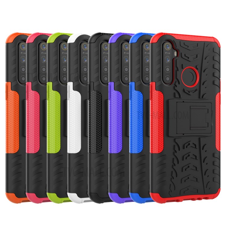 Case Realme 5 / Pre-Order * เคสกันลื่น PC + TPU Hybrid Case พร้อมขาตั้ง *