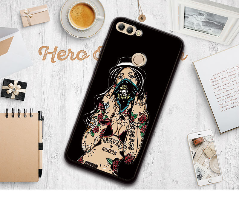 Case Huawei Y9 / Pre-order * 3Dปกคลุมสำหรับหัวเว่ยY9 2018ดอกไม้ซิลิโคนอ่อนนุ่ม *