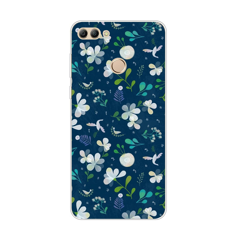 Case Huawei Y9 / Pre-order * เคสซิลิคอนสดใสดอกไม้จิตรกรรมSoft TPU *