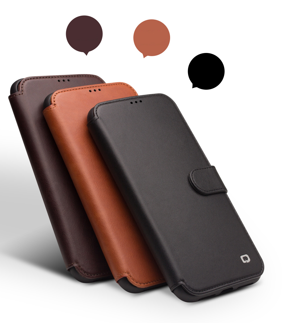 Case iPhone XS Max # Pre-Order * QIALINO หนังวัวชั้นบนพร้อมเปลือก TPU ด้านใน ช่องเสียบการ์ด 2 ช่องและกระเป๋าเงินสด 1 ช่อง *
