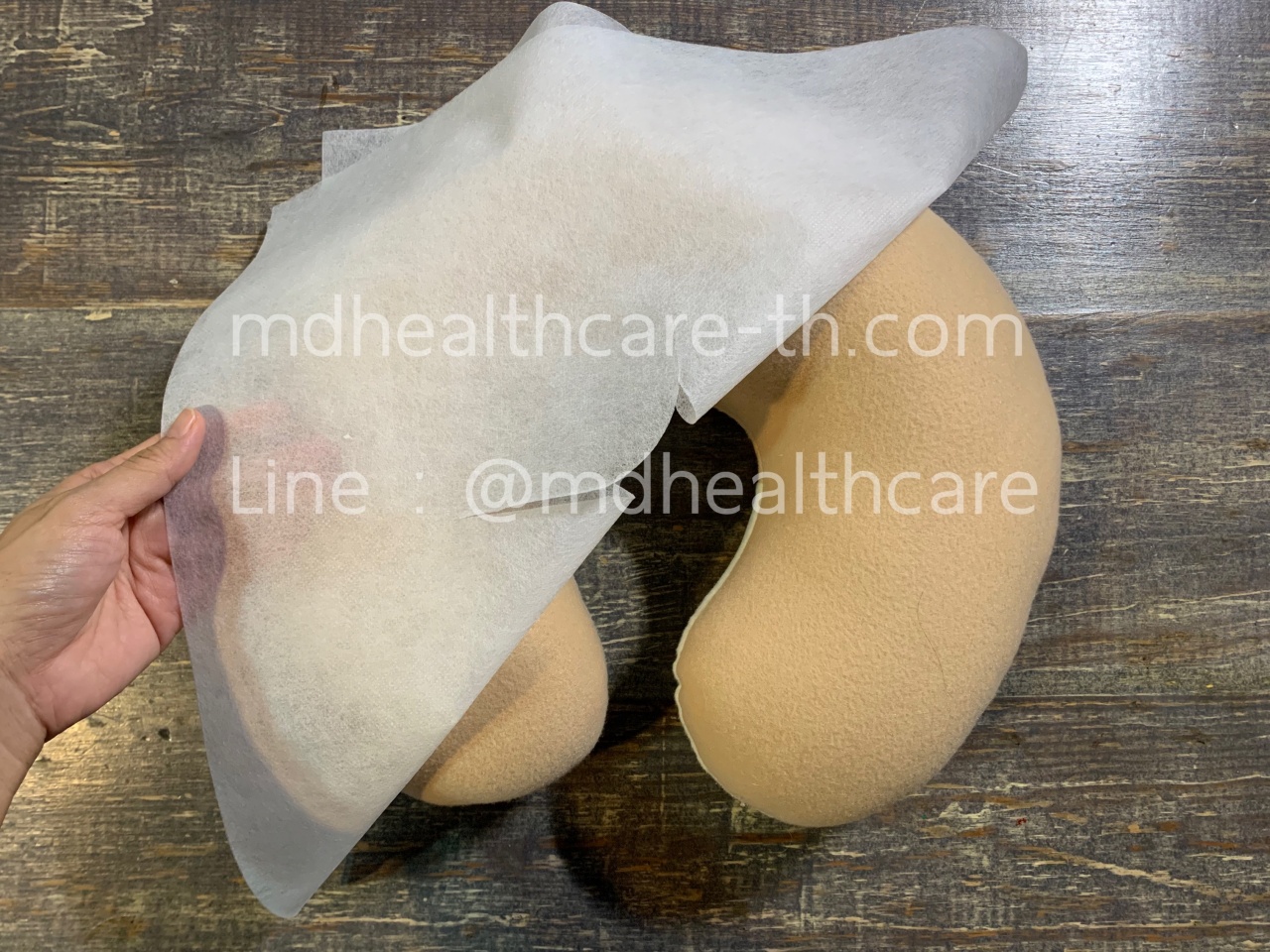 กระดาษรองหน้า เตียงหลุม หมอนโดนัท หนา30แกรม (100แผ่น/ห่อ) สีขาว