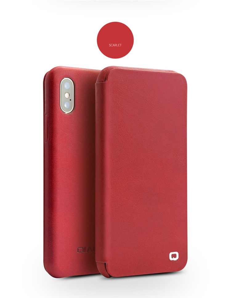 Case iPhone X, iPhone XS # Pre-Order * QIALINO Auto-sleep / wake หนังแท้ชั้นบนสุดสไตล์ธุรกิจหรูหรา *