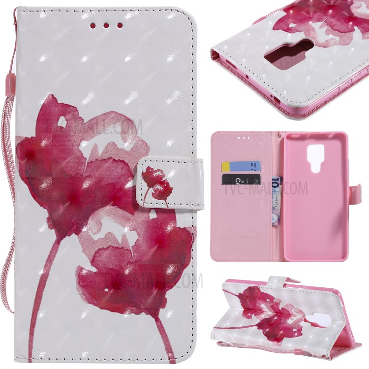 Case Huawei Mate 20 X / Pre-order * เคสกระเป๋าสตางค์ ประดับลวดลายพร้อมขาตั้ง + สายคล้องมือ *