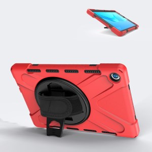 Case Huawei MediaPad M5 Pro / Pre-Order * เคสขาตั้งแบบหมุนได้ 360 องศา PC + เคสซิลิโคน Combo พร้อมสายคล้องมือ *