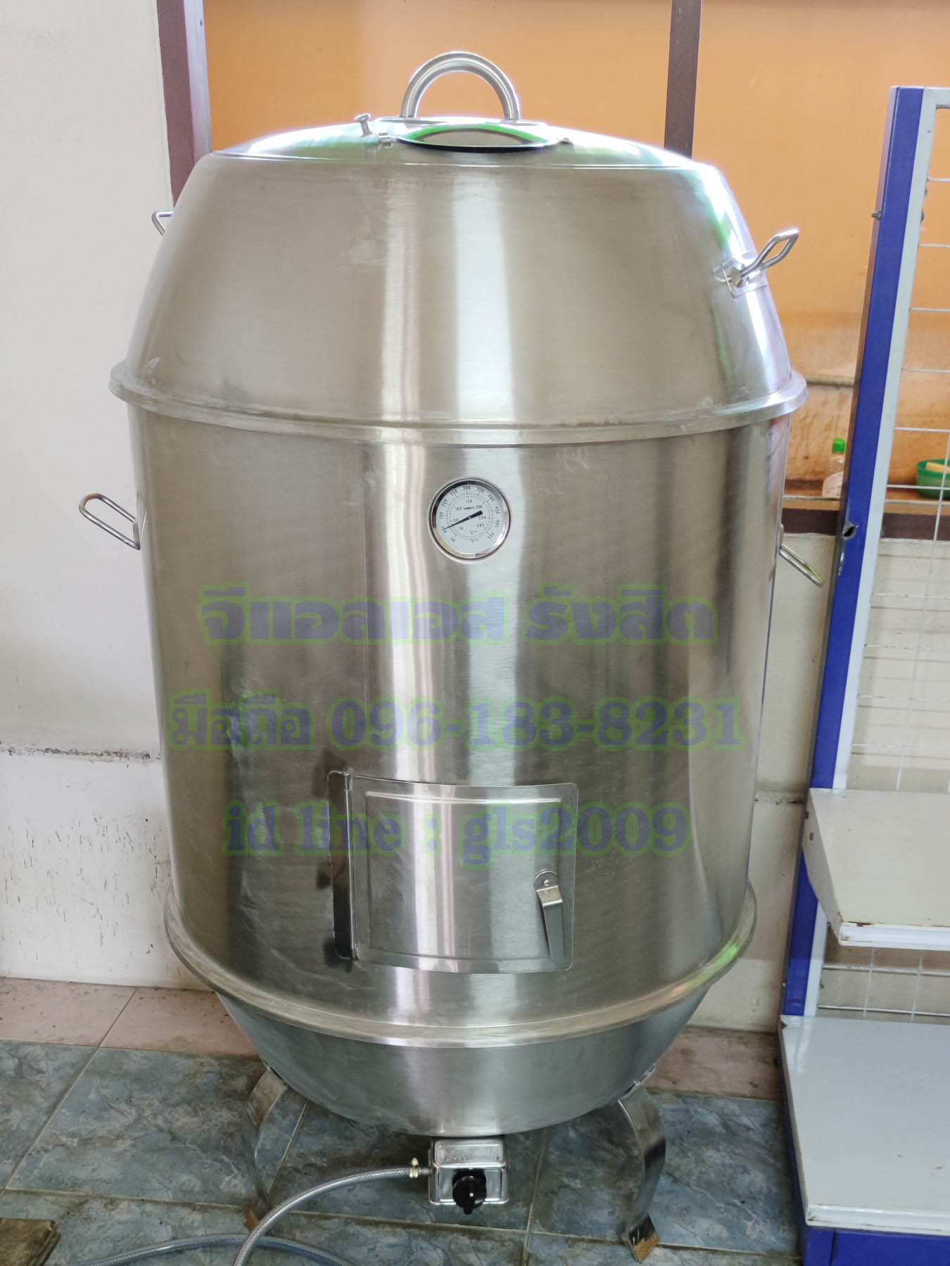 ถังอบเป็ดสแตนเลส80เซน ใช้แก๊ส