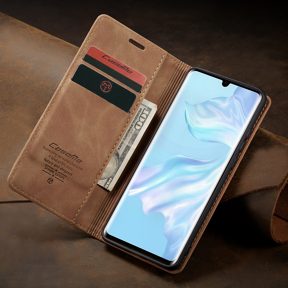 Case Huawei P30 Pro / Pre-Order * CASEME 013 Series Retro PU Leather Wallet Case มือถือพร้อมขาตั้ง *