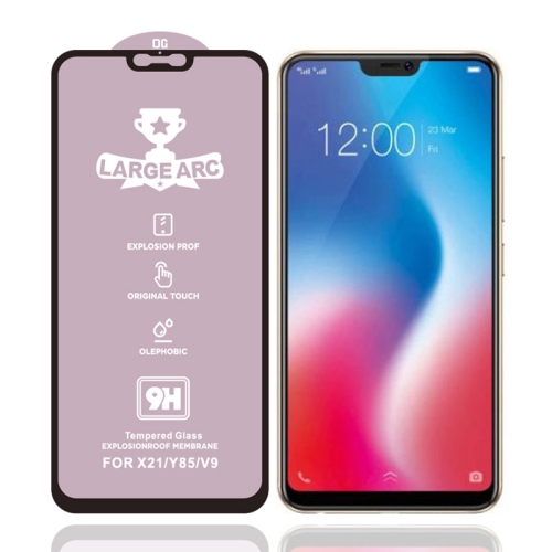 กระจกนิรภัยกันรอย Vivo V9,Y85 / Pre-Order * 9H HD Large Arc High Alumina ฟิล์มกระจกนิรภัยเต็มจอ *