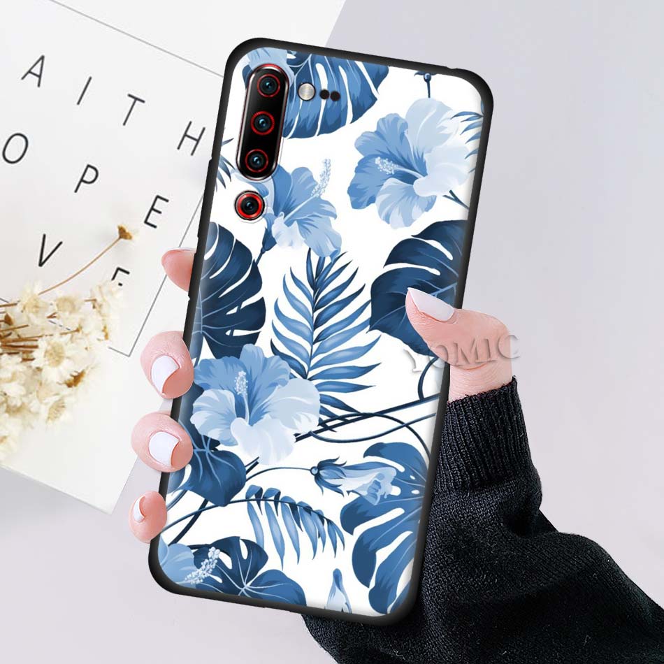 Case Lenovo Z6 Pro / Pre-Order * ใบไม้สีเขียวเขตร้อน เคสซิลิโคนพิมพ์ลาย วัสดุ: ที่มีคุณภาพสูงสีดำซิลิโคนอ่อนนุ่ม *