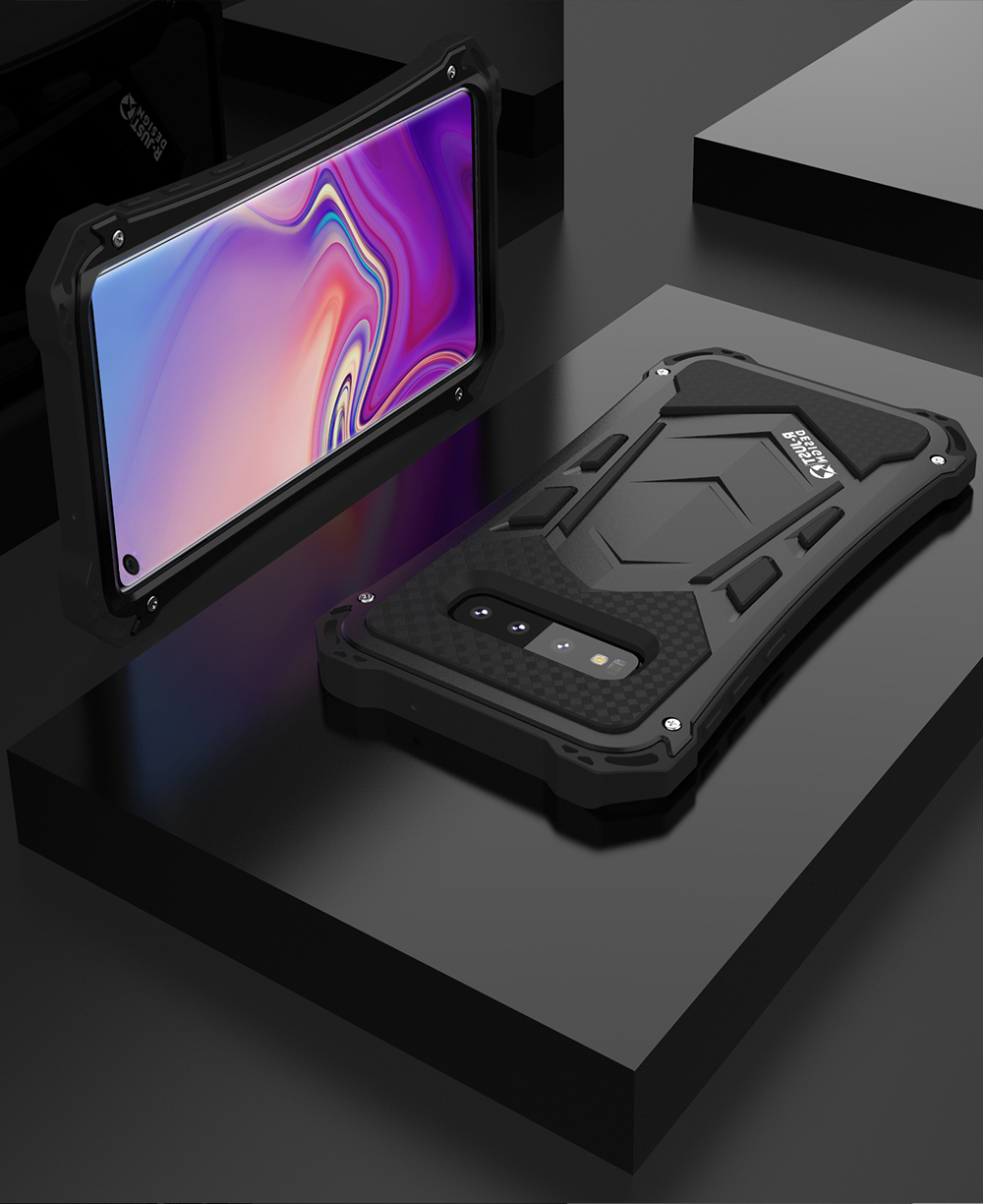 Case Samsung Galaxy S10 / Pre-Order * R-JUST กันกระแทกกันฝุ่นเคสไฮบริดกันน้ำ อลูมิเนียมอัลลอยด์ + วัสดุซิลิโคน *