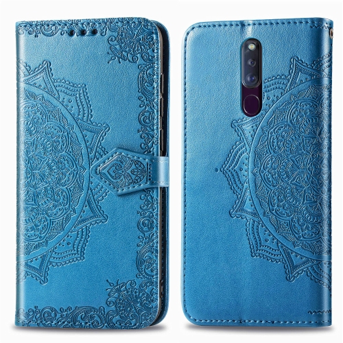 Case OPPO F11 Pro / Pre-Order * เคสแบบนูน Mandala PC TPU ที่มีผู้ถือบัตรและสล็อต *