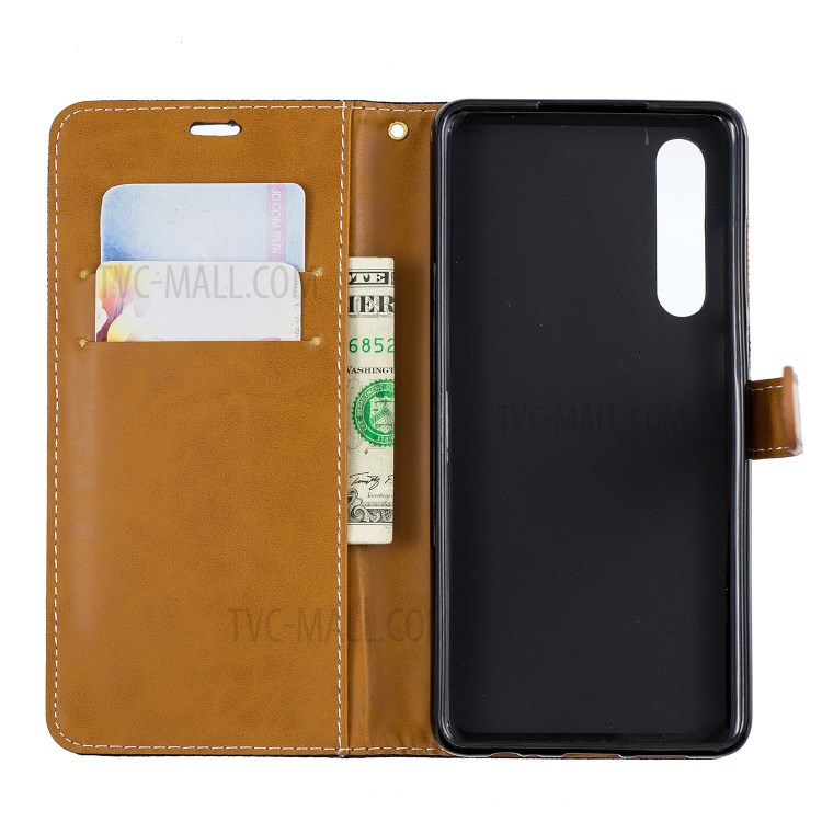 Case Huawei P30 / Pre-Order * เคสสีทูโทน ผ้า Jean หนัง PU *