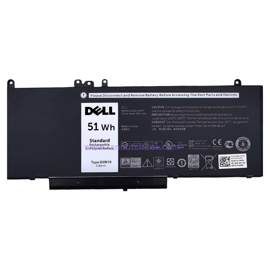 แบตเตอรี่ Dell Latitude 5550 51Wh ประกันศูนย์ Dell ไทย