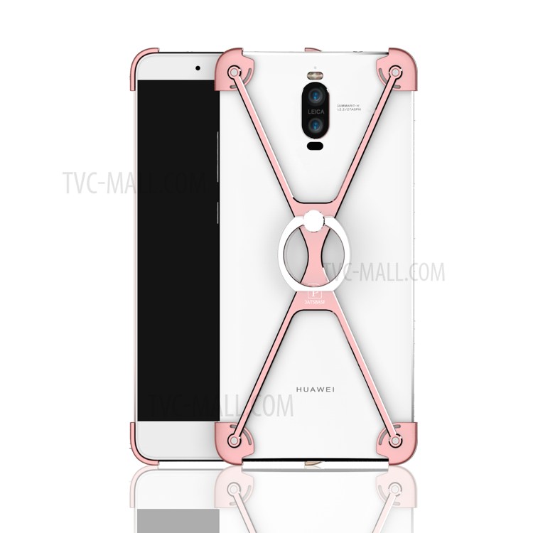 Case Huawei Mate 9 Pro / Pre-order * OATSBASF โครงโลหะรูปตัววีโลหะเงิน +แหวน *