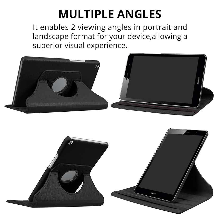 Case Huawei MediaPad T3 8' / Pre-order * เคสผิวลิ้นจี่ซองหนังคุ้มครองกับ 360 องศาหมุนยืน *