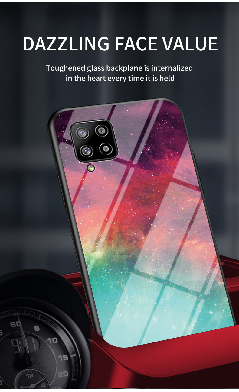 Case Samsung Galaxy A42 5G / Pre-Order * เคสไฮบริดแบบเชลล์ TPU + PC + กระจกนิรภัยพร้อมลาย Starry Sky *