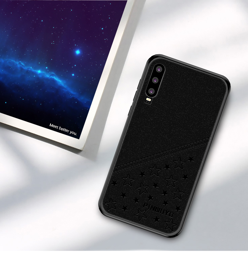 Case Huawei P30 / Pre-Order * PINWUYO ลัคกี้สตาร์ หนัง PU + PC + TPU วัสดุการป้องกันที่ดี *