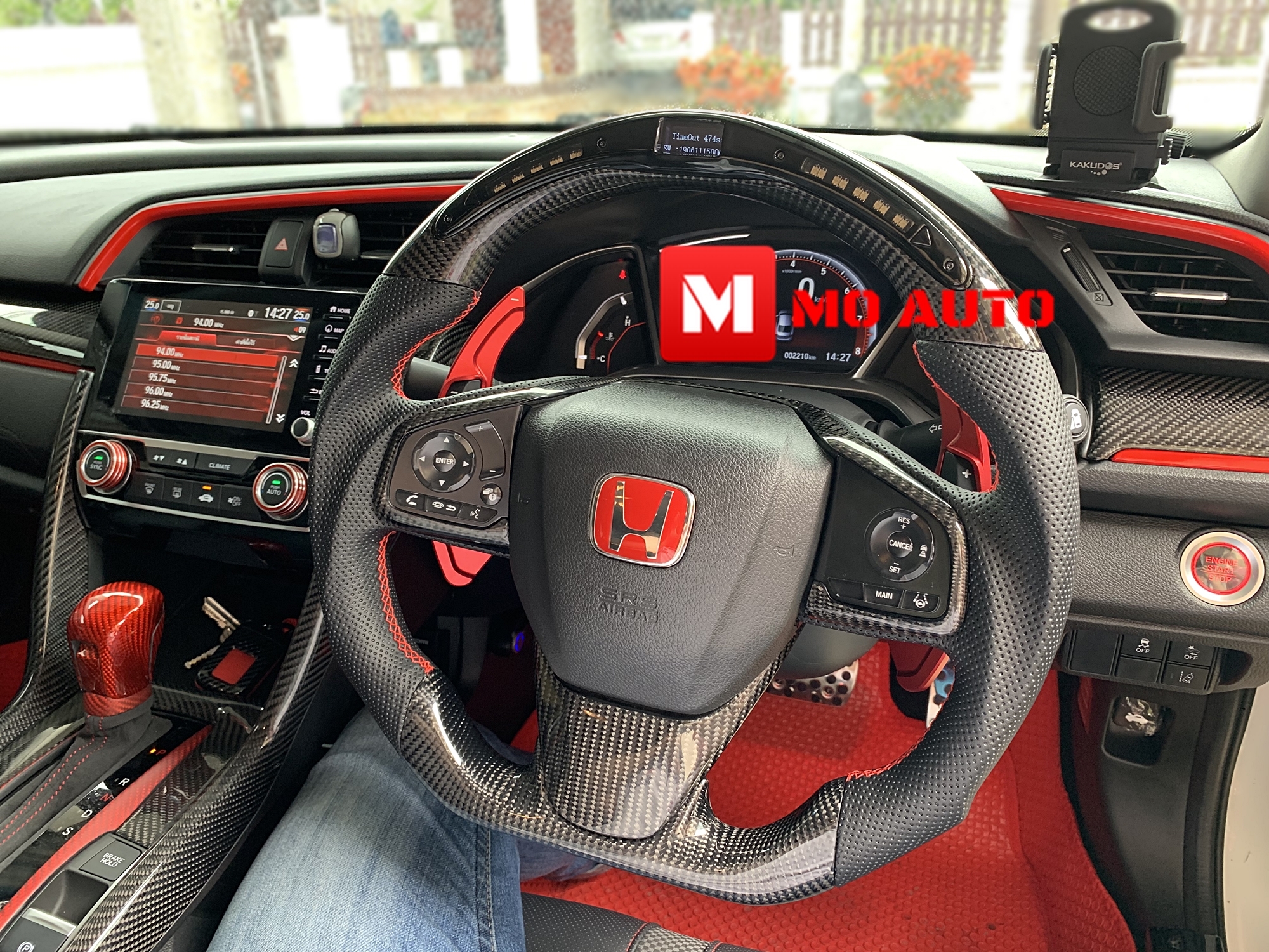 พวงมาลัย LED คาร์บอนแท้ พร้อมหน้าจอแสดงผล CIVIC FC / FK