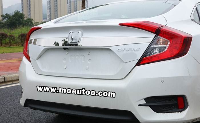 คิ้วฝากระโปรงท้ายเหนือป้ายทะเบียนสแตนเลท CIVIC FC