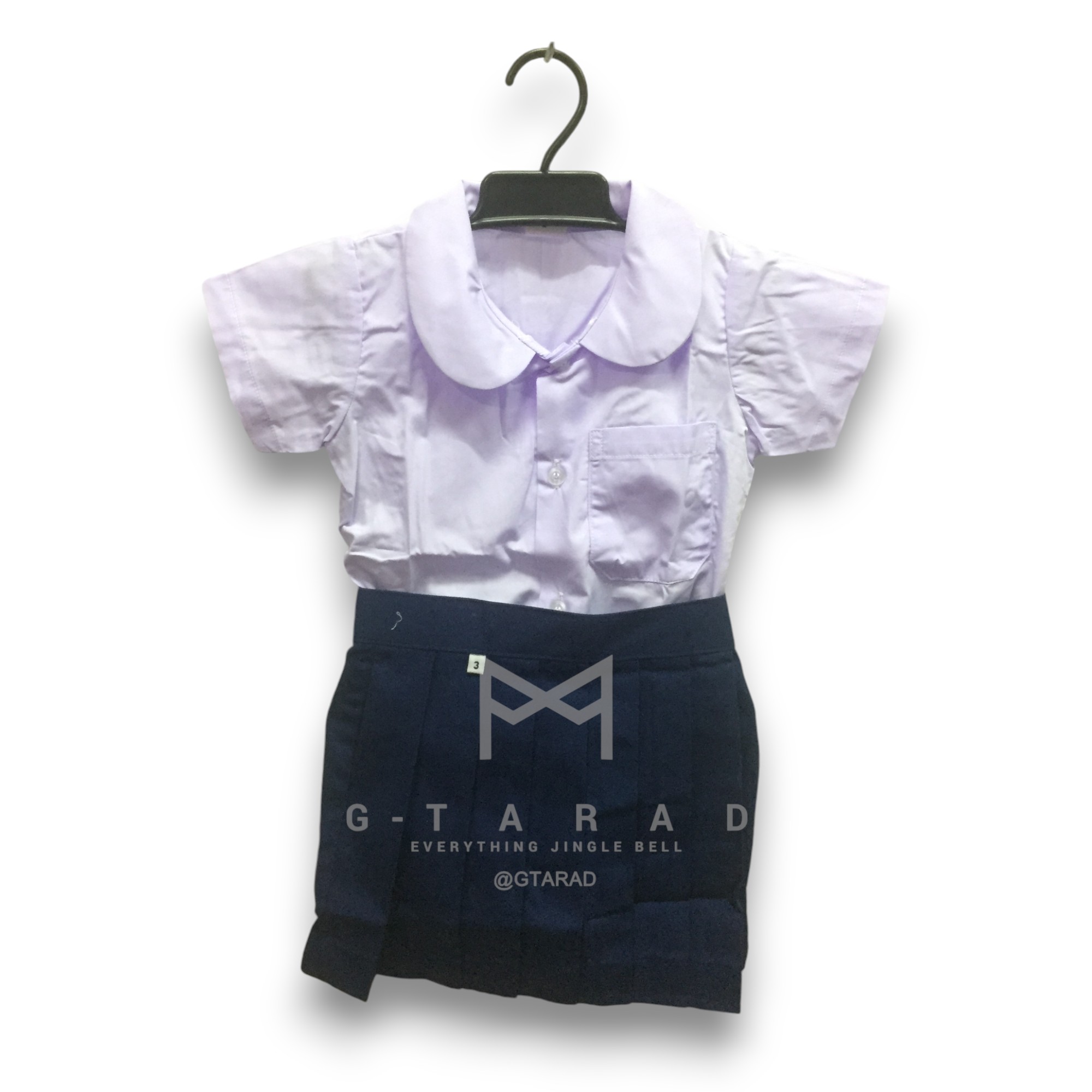 ชุดนักเรียนอนุบาลหญิง คอบัว กระโปรงกรมอ่อน