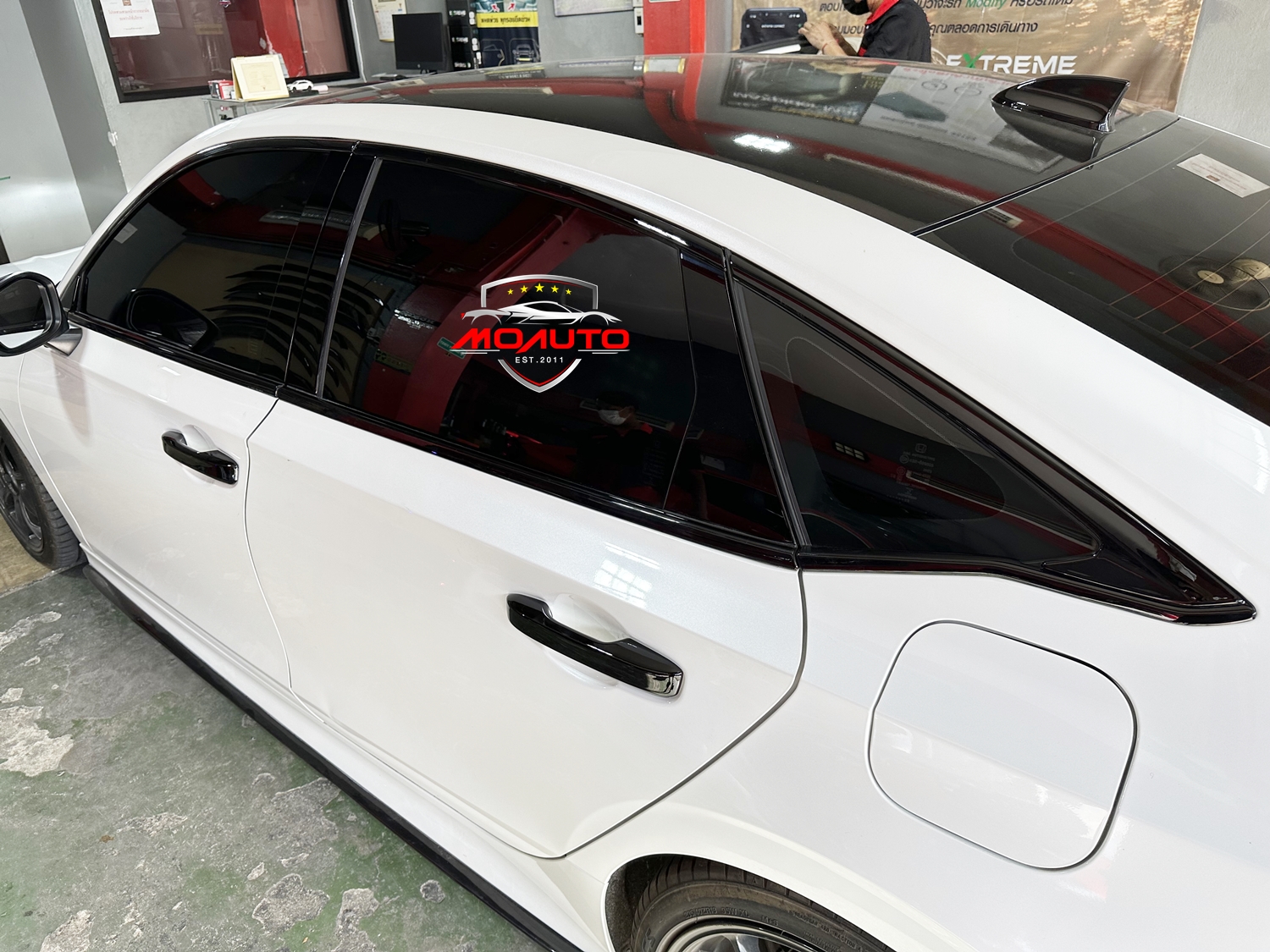 เสาประตู A B ดำเงา RS แท้ CIVIC FE