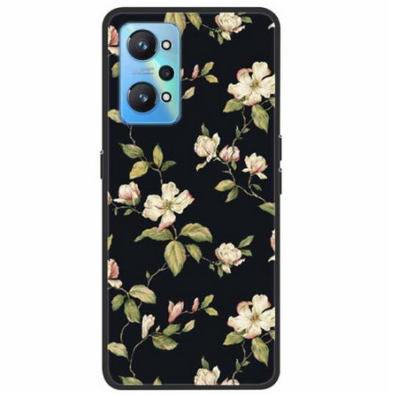 Case Realme C35 # Pre-Order * เคสพิมพ์ภาพดอกไม้ ผีเสื้อ ยอดนิยมสีดำซิลิโคน *