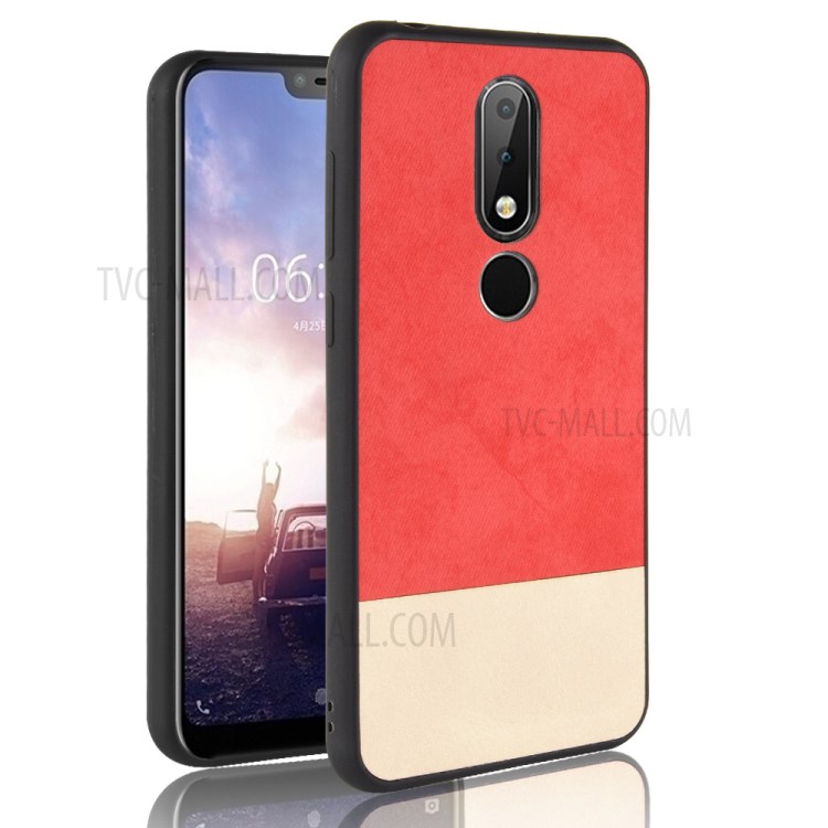 Case Nokia 6.1 Plus / Pre-order * 2 สี Splicing หนัง PU เคลือบ PC + TPU *