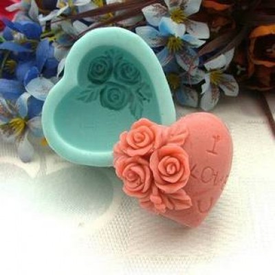 แม่พิมพ์สบู่รูปหัวใจ 30g+- 5.5*5.5*2 cm