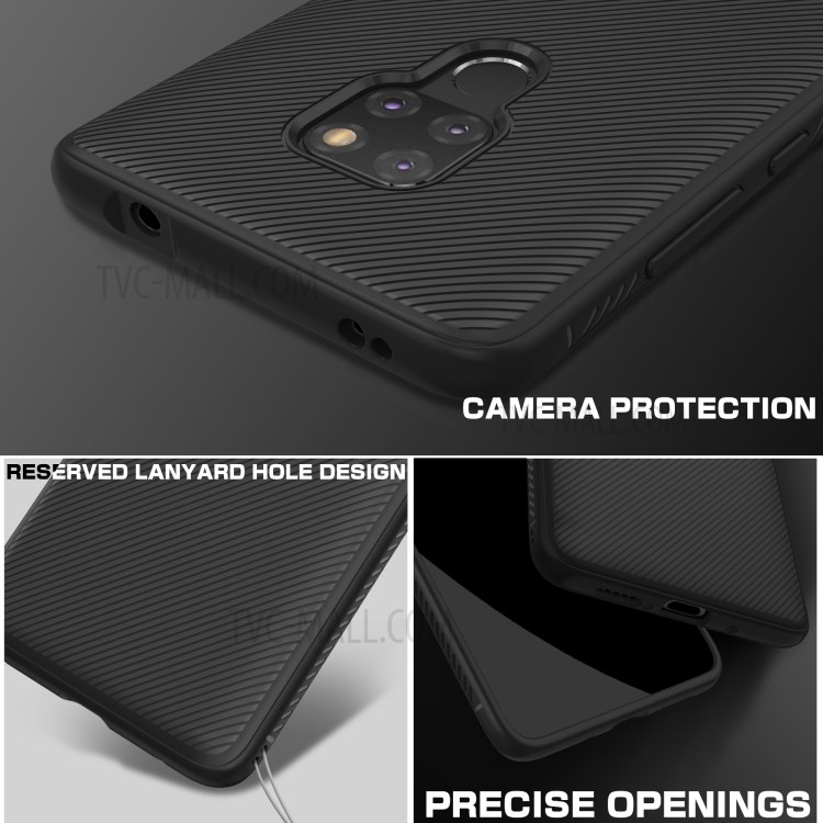 Case Huawei Mate 20 / Pre-order * เคส TPU พื้นผิวทแยง, กันลื่น, ป้องกันลายนิ้วมือและป้องกันรอยขีดข่วน *