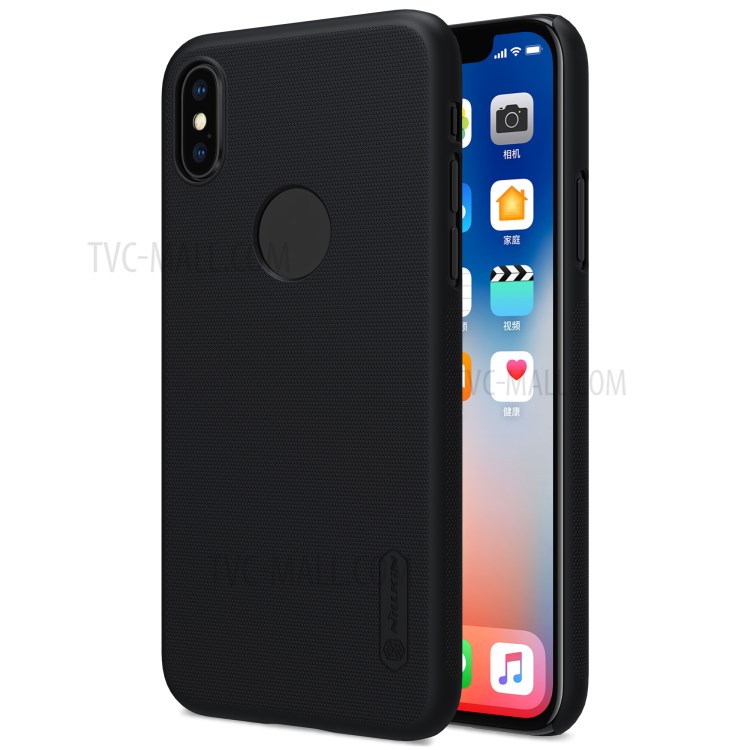 Case iPhone X # Pre-Order * NILLKIN Super Frosted Shield (พร้อมช่องตัดโลโก้) - สีดำ *