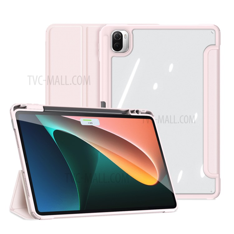 Case Xiaomi Pad 5 / Pad 5 Pro # Pre-Order * DUX DUCIS TOBY ซีรีส์ Tri-fold Stand Design PU Leather Tablet Case Cover Shell พร้อม Auto Wake/Sleep *