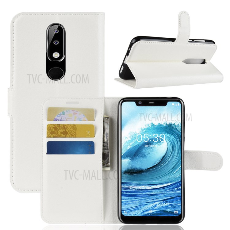 Case Nokia 6.1 Plus / Pre-order * ผิวลิ้นจี่ ช่องเสียบการ์ด Wallet และช่องใส่เงินสด *