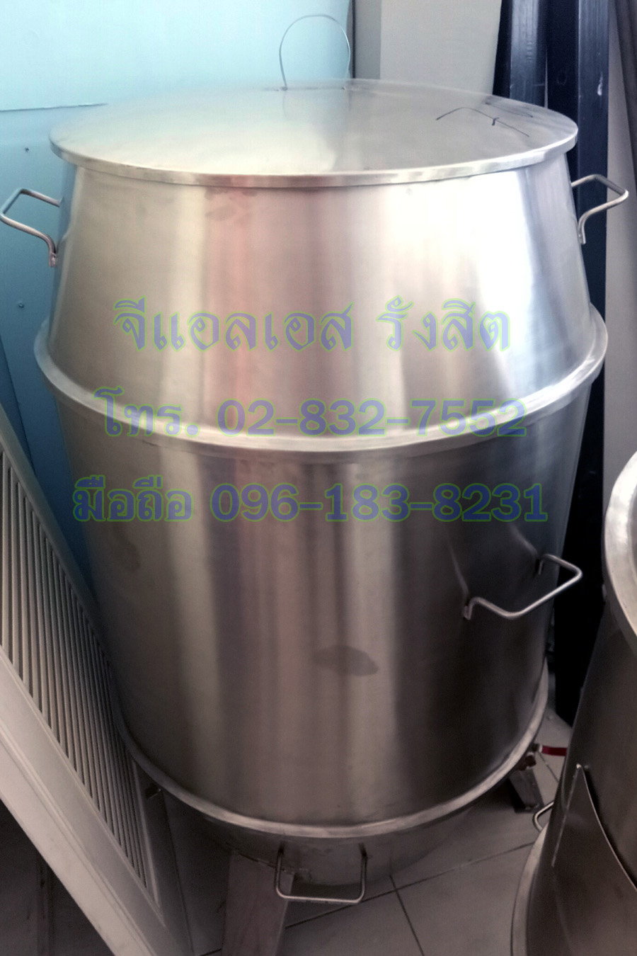 ถังอบหมูแดง70เซนสแตนเลส